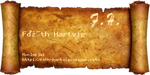 Fáth Hartvig névjegykártya